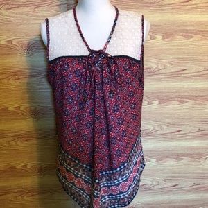 Westport red/blue handkerchief tank size XL